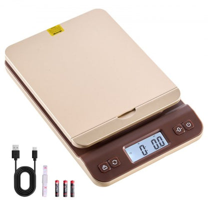 Digital Shipping Postal Scale, 2 g High Accuracy, 40 kg Postal Scale with Hold/Tare/Auto-off Function, Flip Holder Design & Easy Calibration, Fit for Home and Office Use, Battery Included