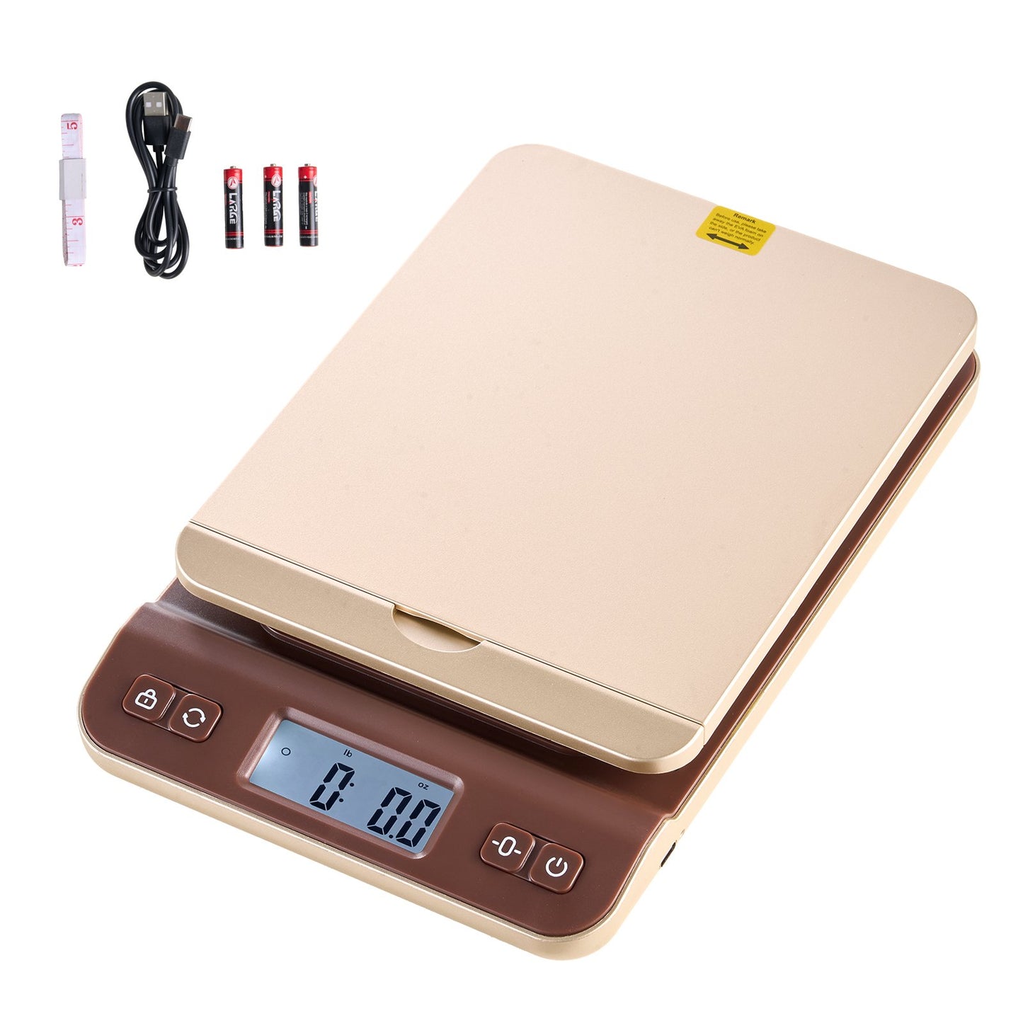 Digital Shipping Postal Scale, 2 g High Accuracy, 40 kg Postal Scale with Hold/Tare/Auto-off Function, Flip Holder Design & Easy Calibration, Fit for Home and Office Use, Battery Included