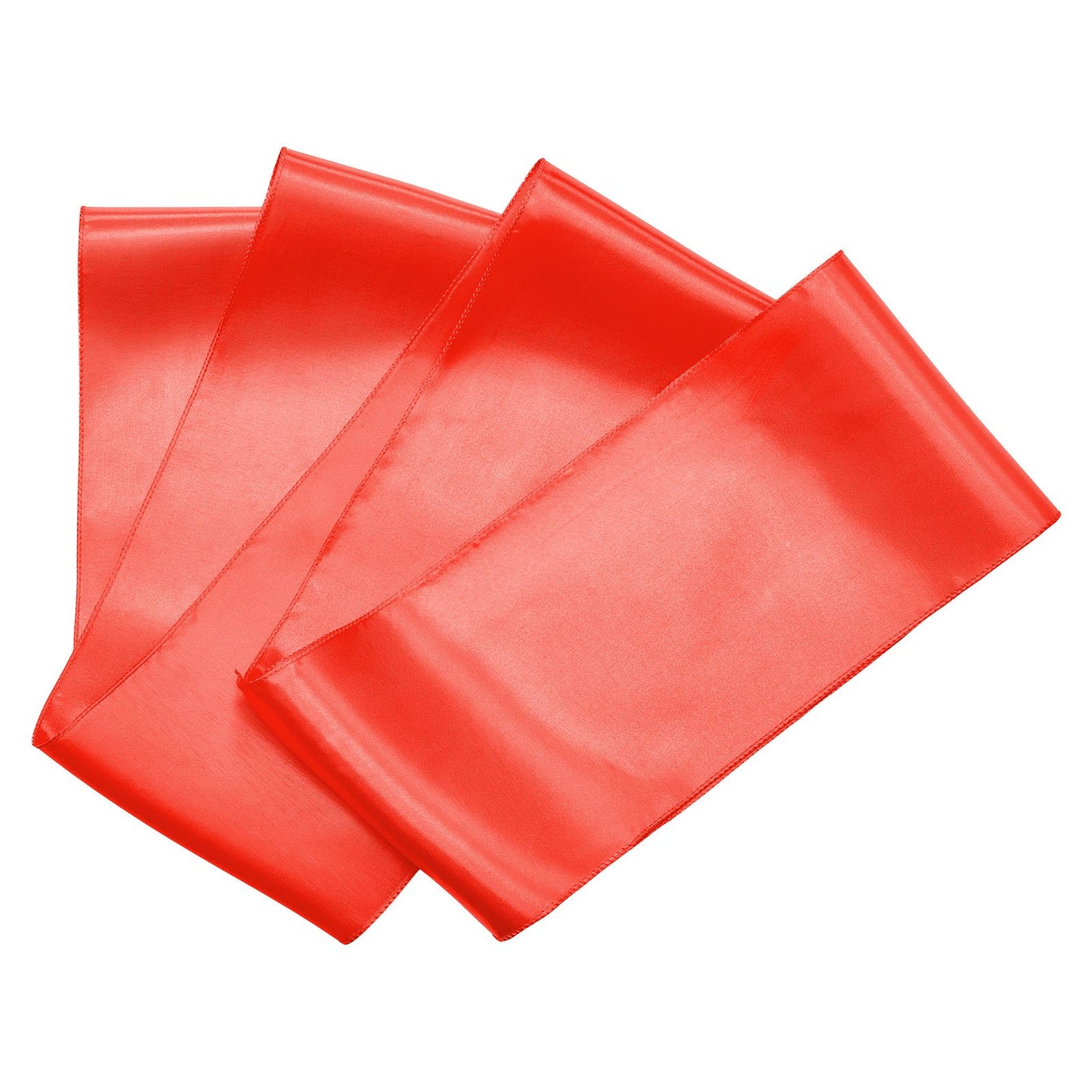 Satin Chair Sashes Bows, 100PCS Chair Ribbon Ties Back Sash, 7 x 108 inch, Red Wedding Reception Decoration, for Wedding Ceremony Baby Shower Party Events Banquet Chair Cover Decoration
