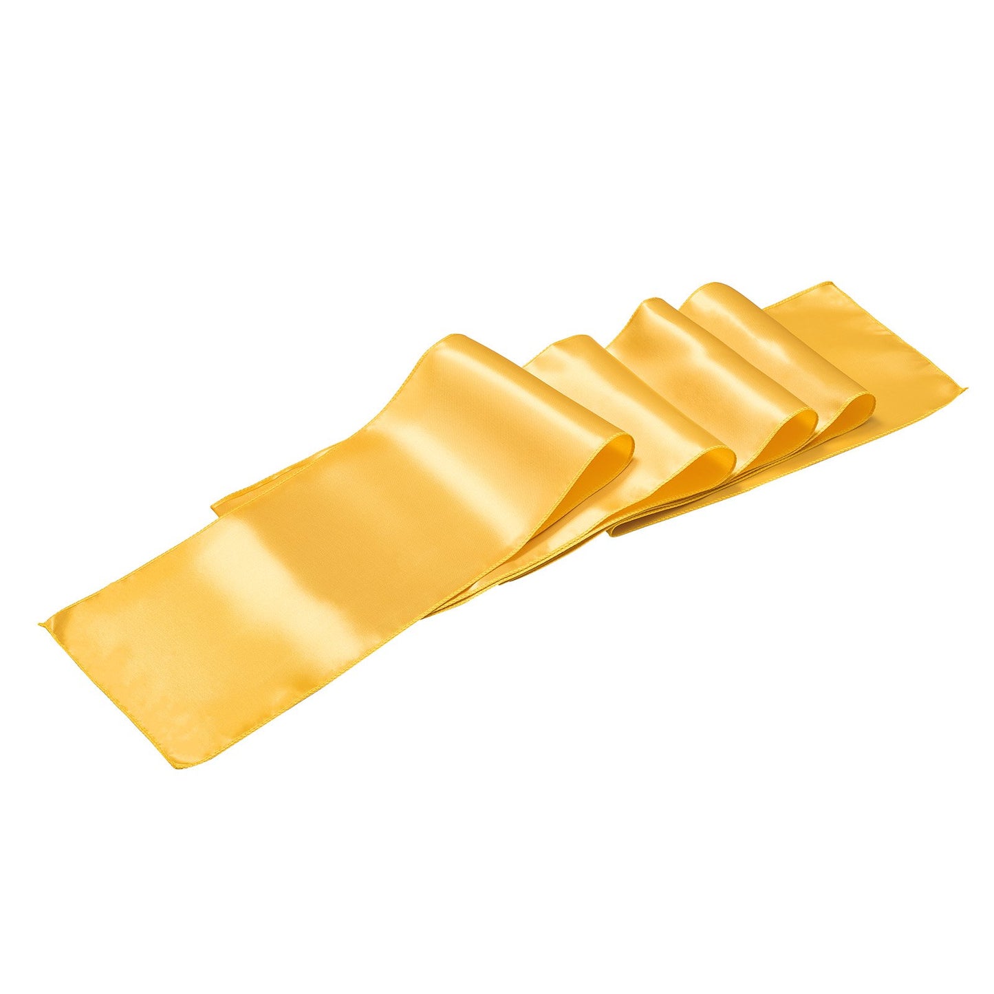 Satin Chair Sashes Bows, 100PCS Chair Ribbon Ties Back Sash, 7 x 108 inch, Gold Wedding Reception Decoration, for Wedding Ceremony Baby Shower Party Events Banquet Chair Cover Decoration