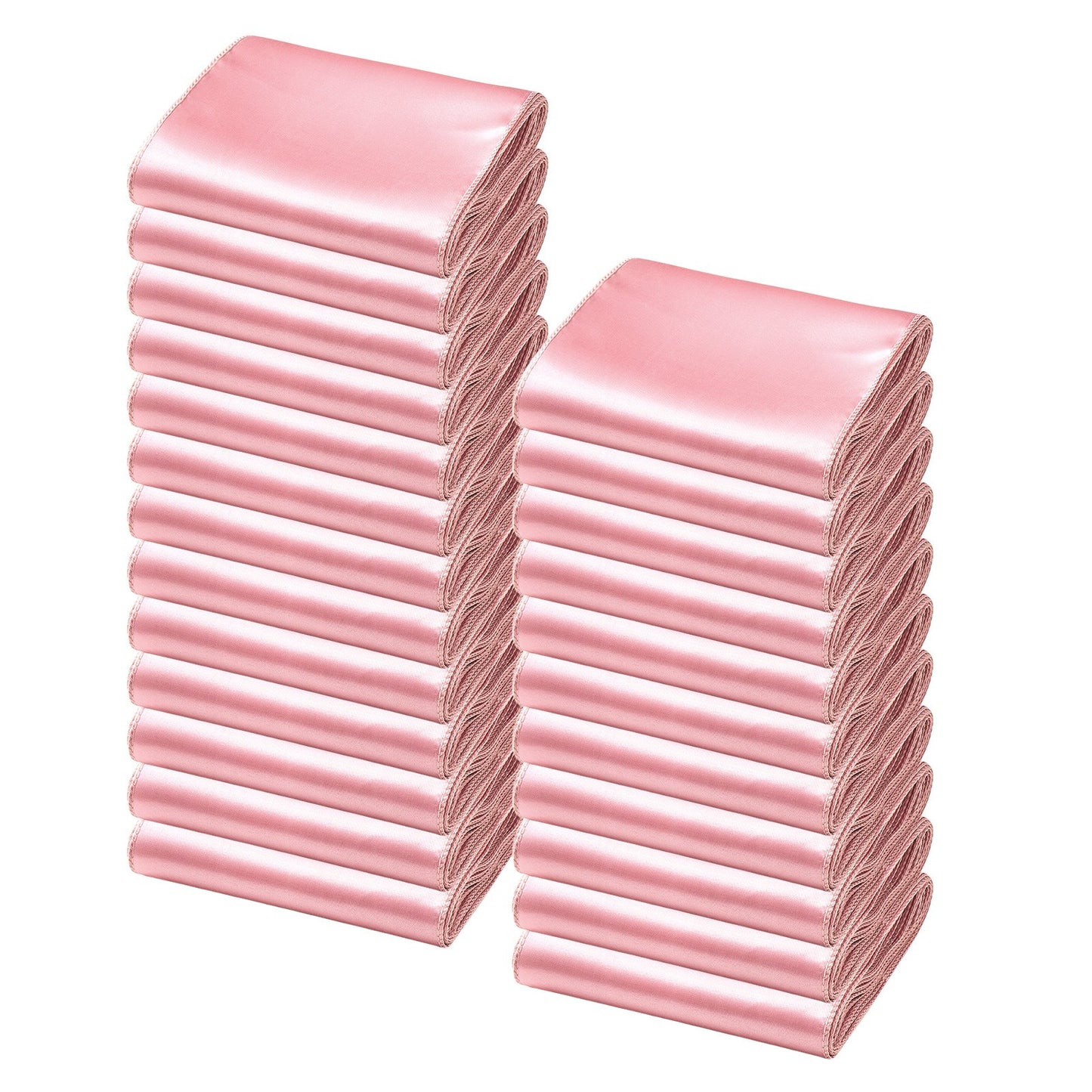 Satin Chair Sashes Bows, 50PCS Chair Ribbon Ties Back Sash, 7 x 108 inch, Rose Gold Wedding Reception Decoration, for Wedding Ceremony Baby Shower Party Events Banquet Chair Cover Decoration