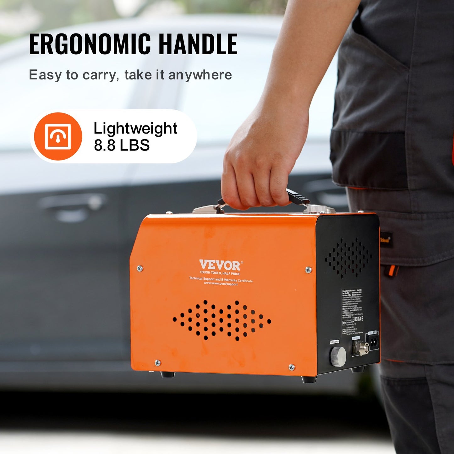 Läckagedetektor för bilrökmaskin, läckagetestare för avdunstning av rökmaskin med inbyggd luftpump och tryckmätare, diagnostisk läckagedetektor med dubbla lägen för vakuum-, bränsle- och rörledningssystemtestning