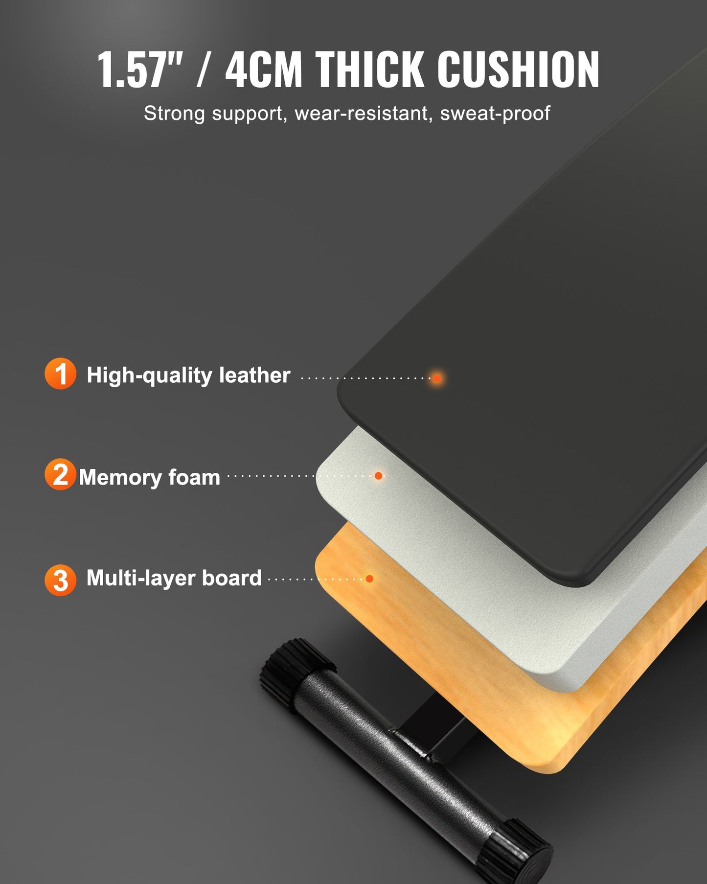 Sit Up Bench, Folding Curved Decline Ab Bench, with 5 Adjustable Height Settings, Heavy-Duty Steel, Non-Slip Design, 226 Kg Capacity for Home Gym Workouts, Strength Training, Full Body Muscles