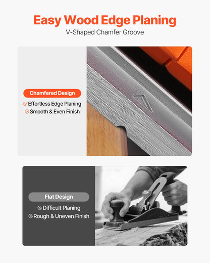 Elektrisk handhyvel, 82 mm skärbredd, 900 W 14500 RPM Sladdansluten handhyvel för trä, med justerbart skärdjup, 2 blad, för träbearbetning, träfas, gör-det-själv, slät yta, snickeriverktyg