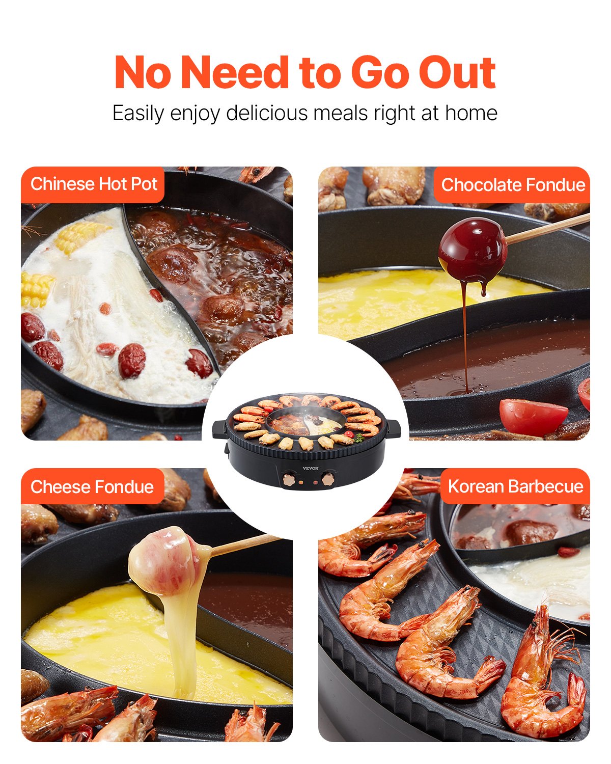Varmgryta med grill, 1800W 2-i-1 elektrisk rökfri grill och varmgryta, koreansk BBQ Shabu Shabu-värmgryta med separat dubbel temperaturkontroll, non-stick-panna, för 2-8 personer med familjemiddag
