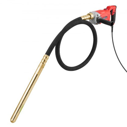 Handhållen betongvibrator, 960W elektrisk vibrator 4000 varv/min, elektriskt betongvibrationsverktyg med 6,6 fot / 2 m axelstång, bärbar penncementvibrator tar bort luftbubblor och blandar betong
