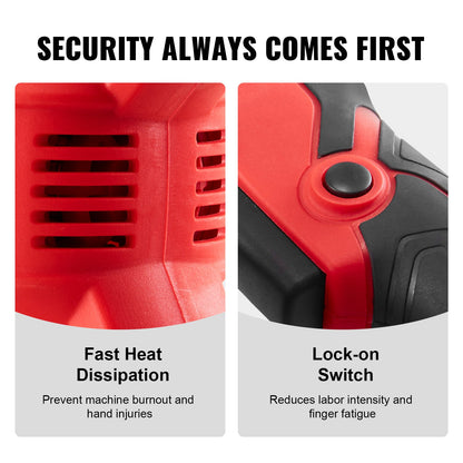 Handhållen betongvibrator, 960W elektrisk vibrator 4000 varv/min, elektriskt betongvibrationsverktyg med 6,6 fot / 2 m axelstång, bärbar penncementvibrator tar bort luftbubblor och blandar betong