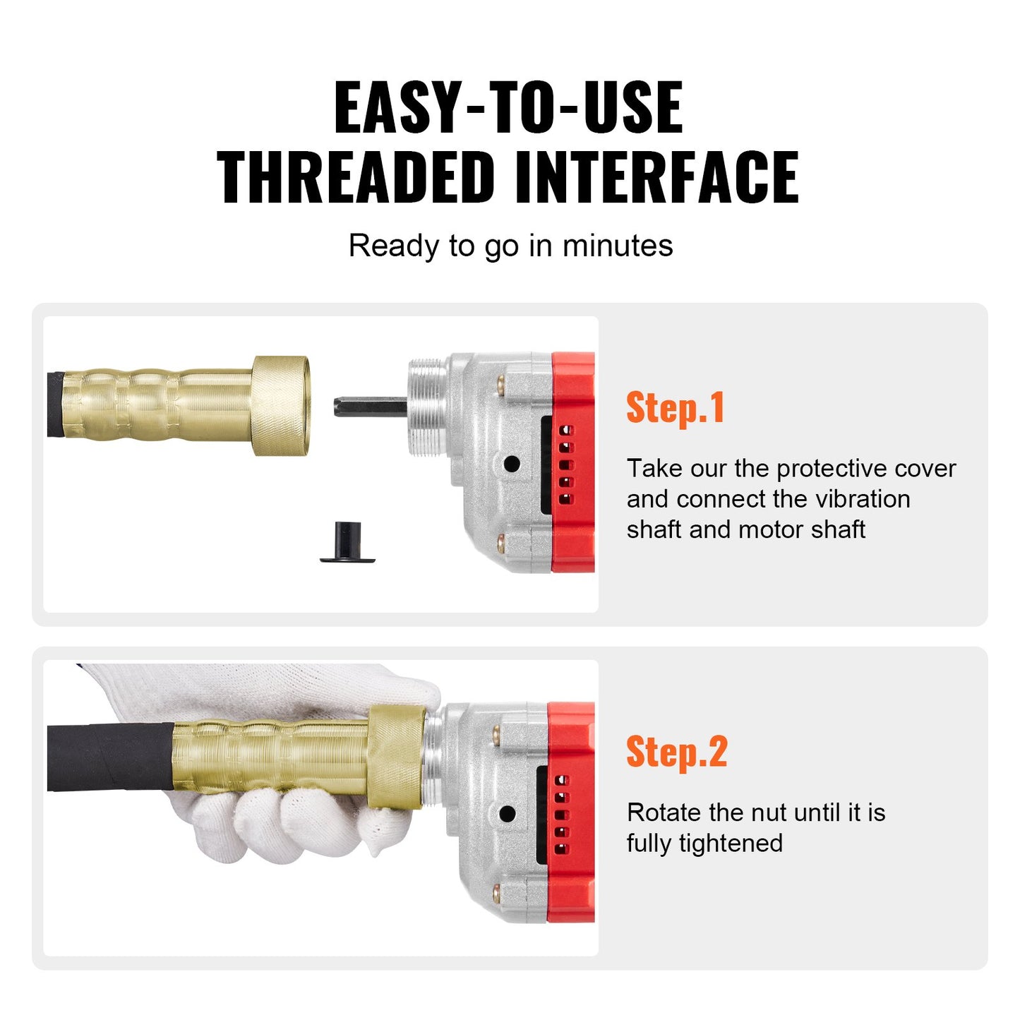 Handhållen betongvibrator, 960W elektrisk vibrator 4000 varv/min, elektriskt betongvibrationsverktyg med 6,6 fot / 2 m axelstång, bärbar penncementvibrator tar bort luftbubblor och blandar betong