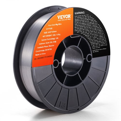 Flux Core Welding Wire, E71T-GS 0.8mm 4.5kg, Gasless Mild Steel MIG Welding Wire with Low Splatter for All Position Arc Welding and Outdoor Use