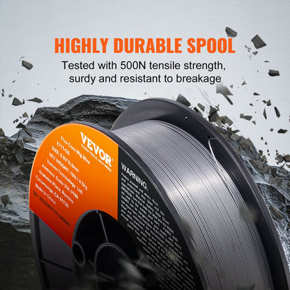 Flux Core Welding Wire, E71T-GS 0.8mm 4.5kg, Gasless Mild Steel MIG Welding Wire with Low Splatter for All Position Arc Welding and Outdoor Use