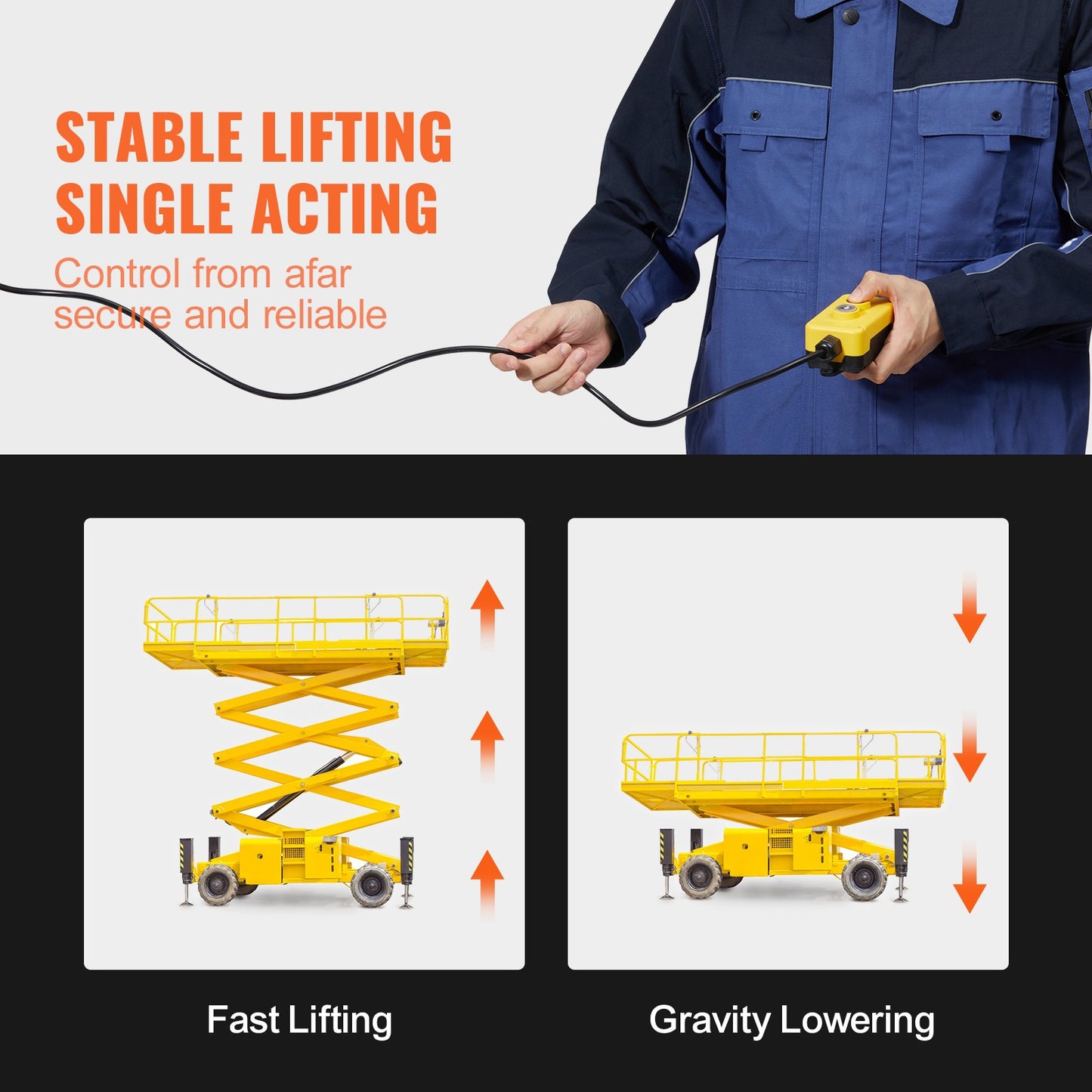 Hydraulic Pump 8 Quart/7.6 L Single Acting Dump Trailer Pump Power Unit DC 12V