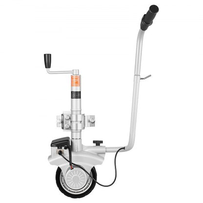 Elektrisk släpvagn, 2,5 ton dragkapacitet, 380 W 12 V motoriserat stödhjul med 7 m/min körhastighet, 31–63 cm justerbar klämhöjd och 20,3 cm gummidäck, för flytt av husvagn och båt