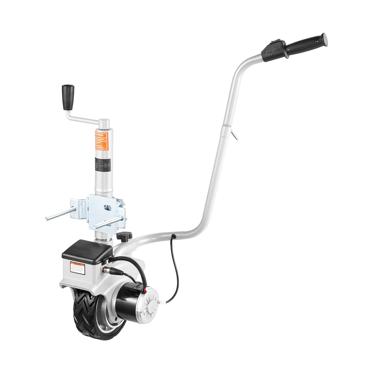 Elektrisk släpvagn, 2,5 ton dragkapacitet, 380 W 12 V motoriserat stödhjul med 7 m/min körhastighet, 31–63 cm justerbar klämhöjd och 20,3 cm gummidäck, för flytt av husvagn och båt