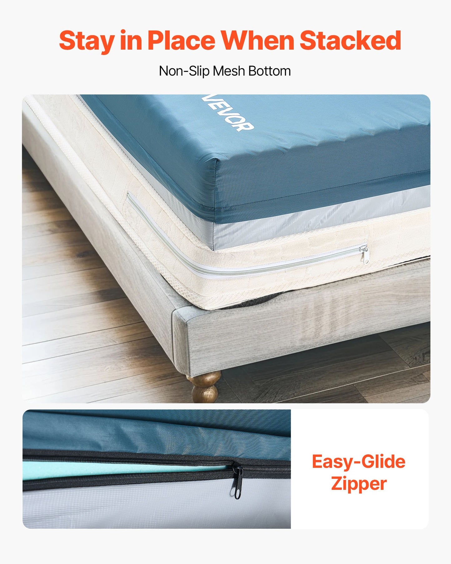 Hospital Bed Mattress, 159 kg Load, Long Term Care Pressure Redistribution Medical-Grade Dual Layer Foam Mattress, Waterproof for Bedsore Treatment Nursing Homes & Home Care, 914 x 2030 x 153 mm