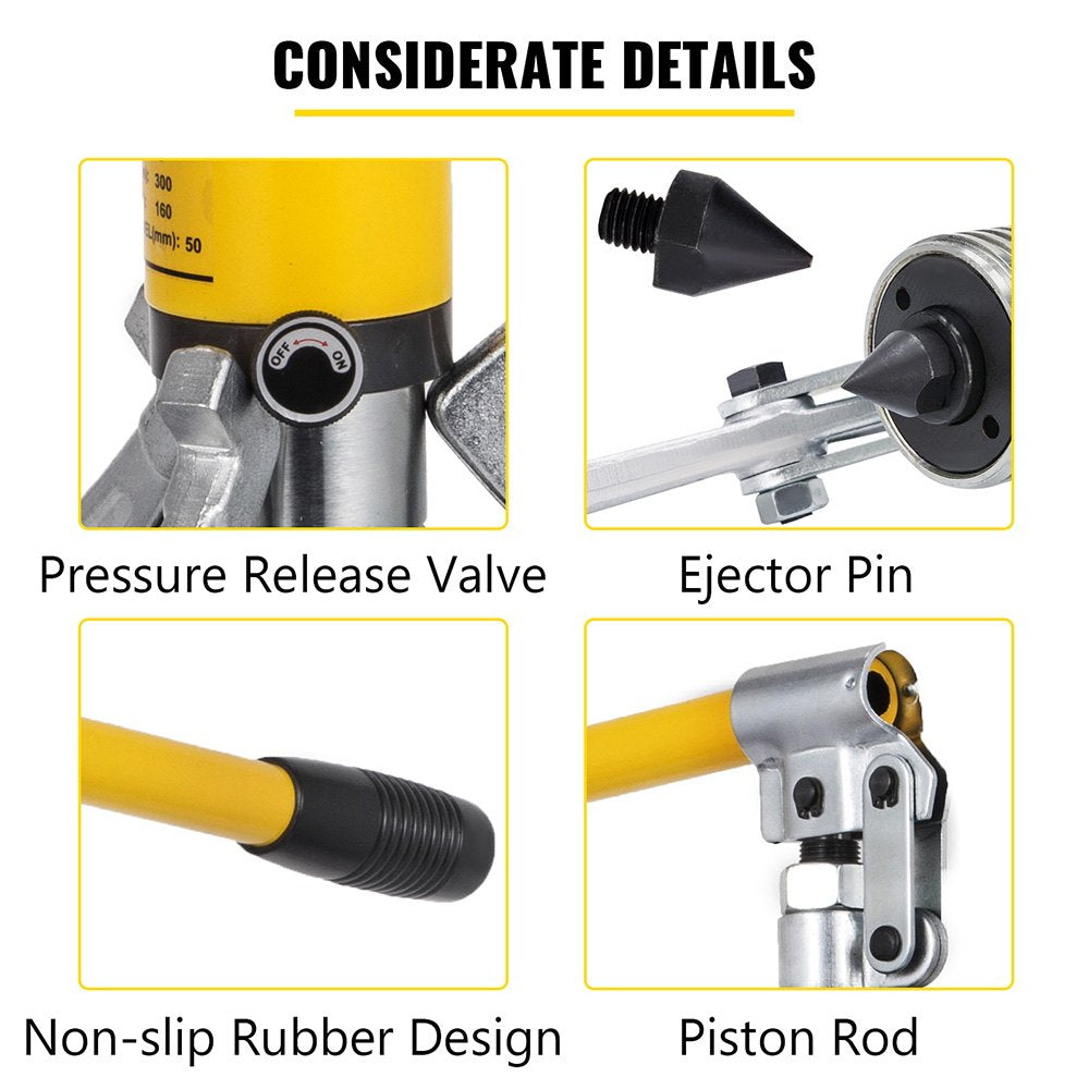 Mophorn 15 Ton Hydraulic Gear Puller Adjustable 3 Jaws Wheel Bearing Pulling Separator 3 in 1 Pump Oil Tube Drawing Machine Wheel Bearing Hub Removal Tool with Case