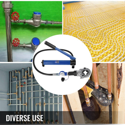 Hydraulisk krymptång 6T, presstång 16-20-25-32MM, U-formad/TH-formad rörkrymptång, handhållen presstång PE-X krymptång för kompositrör PEX