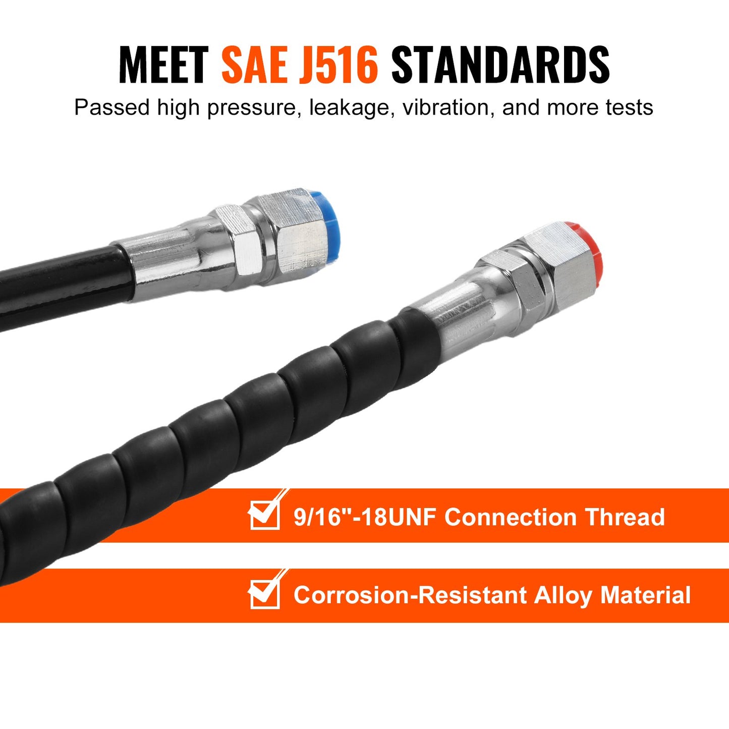 Outboard Hose Kit, 20 ft Hydraulic Steering Hose, 2-Piece Leak-Proof TPEE Hydraulic Boat Hoses, Compatible with Marine Hydraulic Outboard Steering Boat System up to 300 HP