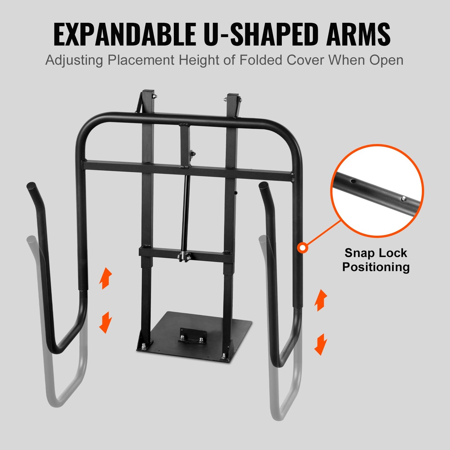 Lyft för spabadsskydd, hydraulisk, höjd 89–109 cm, bredd 143–283 cm, justerbar, installerad undertill på ena sidan, lämplig för olika storlekar på spabad, spa