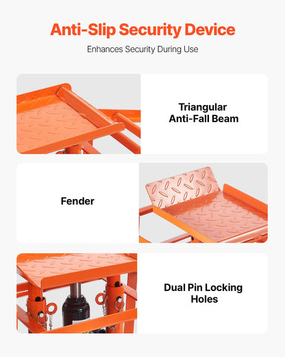 Hydrauliska bilramper, 2 st 5T 11000 lbs, 270-360 mm lyfthöjd, kraftiga hydrauliska fordonsramper, bärbara billyftar för underhåll av garage och oljebyten, reparation av lastbilar och fordon