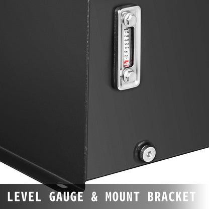 Hydraulic Fluid Tank 37.9 L Fuel Tank Heavy Duty Hydraulic Steel Tank Reservoir, Gasoline Transfer Tanks, Hydraulic Reservoir with Strainer Temp Gauge Filter Breather Cap for Tractors & Trucks