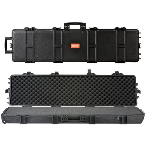 Rifle Case, Rifle Hard Case with 3 Layers Fully-protective Foams, 50 inch lockable Hard Gun Case with Wheels, IP67 Waterproof & Crushproof, for Two Rifles or Shotguns, Airsoft Gun