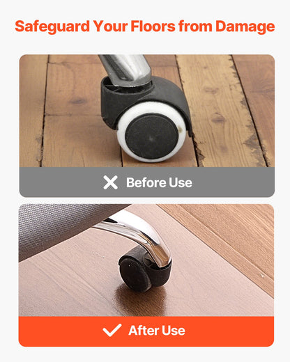 Chair Mat, 915 x 1225 mm Transparent Office Chair Mat for Hard Floors, Floor Protector for Rolling Chairs, Non-Slip & Easy to Clean, Smooth Glide Under Desk Rug for Home Office (Rectangular)