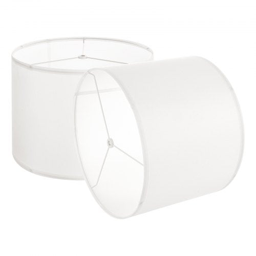 Drum Lamp Shade 2 Set, 13 in Top x 13 in Bottom x 10 in High, Medium Drum Linen Lampshade, Replacement Lamp Shade for Table Lamps Floor Lamps Pendant Lights, Easy Assembly Required (Off-white)