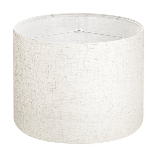 Drum Lamp Shade, 13 in Top x 13 in Bottom x 10 in High, Medium Drum Linen Lampshade, Replacement Lamp Shade for Table Lamps Floor Lamps Pendant Lights, Easy Assembly Required (Light Linen)