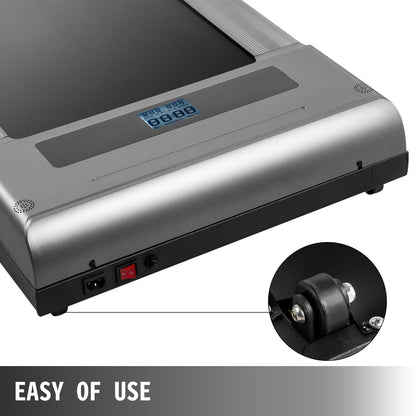 Under Desk Treadmills Working Treadmills For Running, Led Treadmill For Home Running Machine With Remote Control, 1-6.0km/h Speed Portable Slim Treadmill Indoor Exercise(Gray,No Handrail)