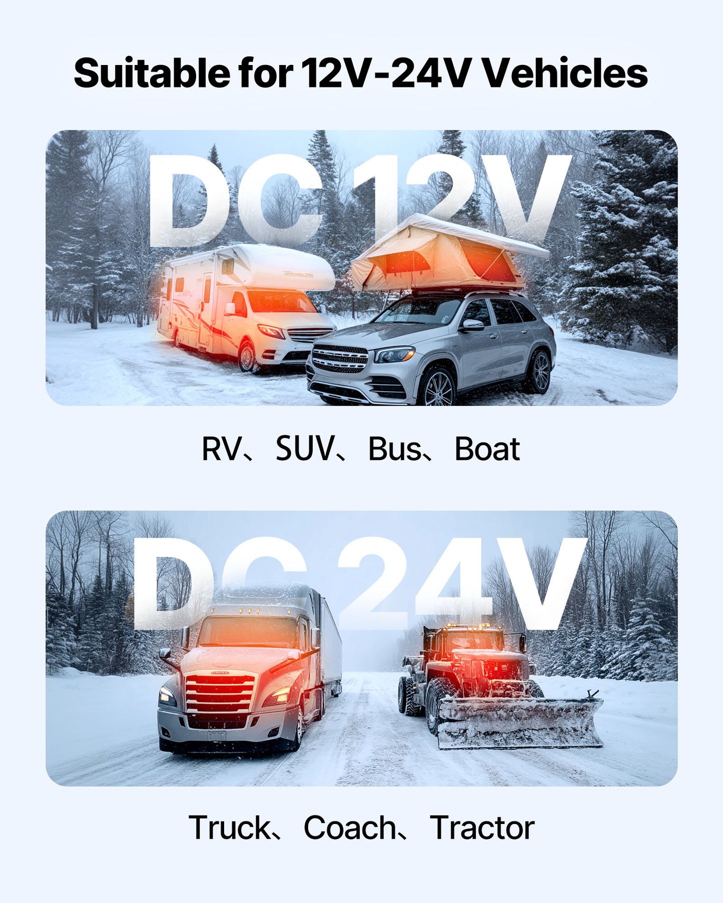 Dieselluftvärmare, 12-24V 8KW, Snabbvärmande Dieselparkeringsvärmare med fjärrkontroll och fyrkantig digital färgdisplay, Lågt brus, Röstmeddelande, För Husbil, Lastbil, Husbil, Båt och Släpvagn