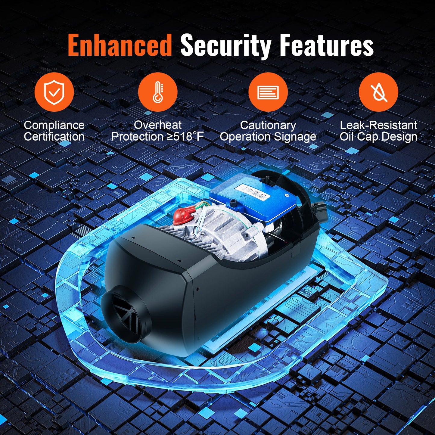 Bluetooth App Control Diesel Air Heater, 12V 2KW Diesel Heater with Automatic Altitude Adjustment, Remote Control and LCD, Diesel Parking Heater for RV Trailer Camper Van Boat