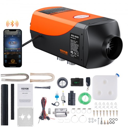 Bluetooth App Control Diesel Air Heater, 12V 8KW Diesel Heater with Automatic Altitude Adjustment, Remote Control and LCD, Diesel Parking Heater for RV Trailer Camper Van Boat