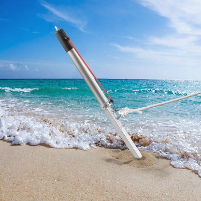 Sandspik för båtankare, 90 cm glidande ankare för strandankare, galvaniserade kolstålankare för båtar, strandankare för grunt vatten, för att säkra vattenskoter, PWC, pontonkajak på stränder och sandbankar