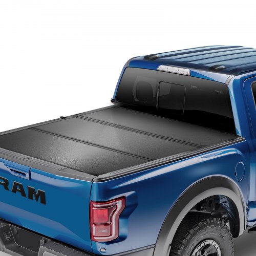Tri-Fold Truck Bed Tonneau Cover, Compatible with 1999-2024 Ford F-250 F-350 Super Duty, Styleside 6.75' (81", 82") Bed, Fit 6.7' x 5.4'/6.8' x 5.6' Inside Bed, 400 lbs Load Capacity, Black