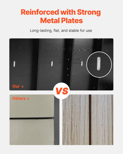 Rektangulärt matbord, 63 tum långt stort träbord för 4-6 personer, moderna middagsmöbler, konferensbord med stöd för 136 kg, för kök och vardagsrum, svart (endast bord)