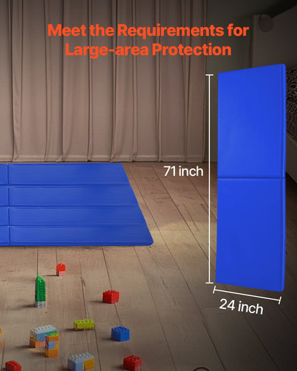 Gym Wall Padding, 71 x 24 x 2 inch Tear-Resistant Wall Mat, Removable 2" Thick Foam High Density Basketball Court Wall-Mounted Padding, Durable Waterproof Protective Pad for Gym Garage Basement