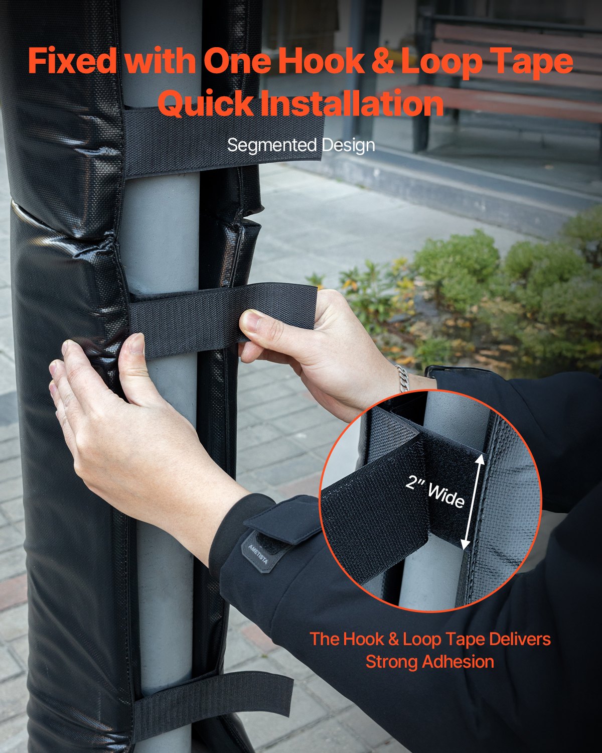 Basketball Pole Pad, 71 inch Tall and 1.2 inch Thick Heavy Duty Wrap Around Pole Padding, Fits 2-6.3 Round & 4.5x4.5 inch Square Pole, All-weather Waterproof Protective Pad for Basement Garage