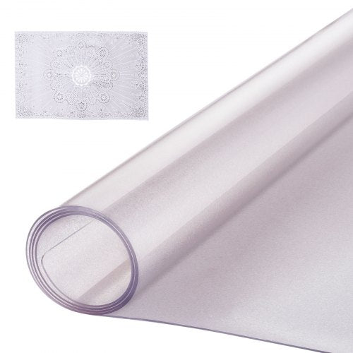 Plastbordsskydd, 36 x 60 tum 1,5 mm tjockt frostat bordsskydd, rektangulär PVC-skrivbordsmatta, vattentät och lättrengörande skrivbordsunderlägg, för kontorsbyrå, matbord, nattduksbord