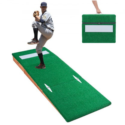 Pitching Mound, Portable Baseball Pitcher's Mound, 85 in Indoor Outdoor Pitching Practice and Training Equipment, Softball Pitching Aids with Antifade Turf, Pitching Rubber, Adjustable Base