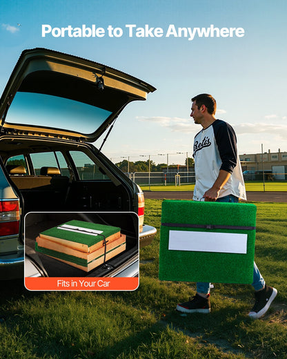 Pitching Mound, Portable Baseball Pitcher's Mound, 85 in Indoor Outdoor Pitching Practice and Training Equipment, Softball Pitching Aids with Antifade Turf, Pitching Rubber, Adjustable Base