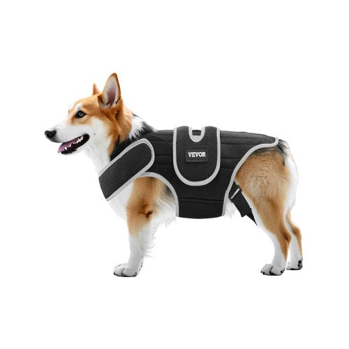 Dog Back Brace for IVDD, Orthopedic Support Back Brace for Dogs, Adjustable Pet Back Bracer with Reflective Trim, Dog Spine Support for Pain Relief, Pre & Post-Surgical Spinal Support Harness