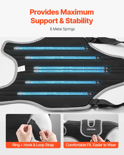 Ryggstöd för hundar vid intrauterin sjukdom, ortopediskt stöd för hundar, justerbart ryggstöd med reflekterande kant, ryggradsstöd för hundar för smärtlindring, sele för ryggstöd före och efter operation