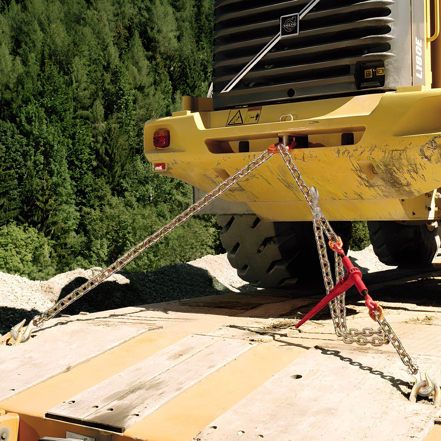 G80 Transport Binder Chain, 5/16" x 14.2' Tow Chain with Clevis Grab Hooks, 4900 lbs Safe Working Load, Heavy Duty Trailer Logging Chain for Transporting Towing Truck Tie Down Binding Equipment