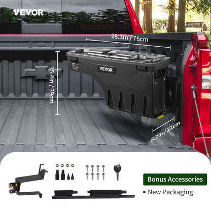 Truck Bed Storage Tool Box 2019-20 Chevrolet Silverado 1500 Left+Right