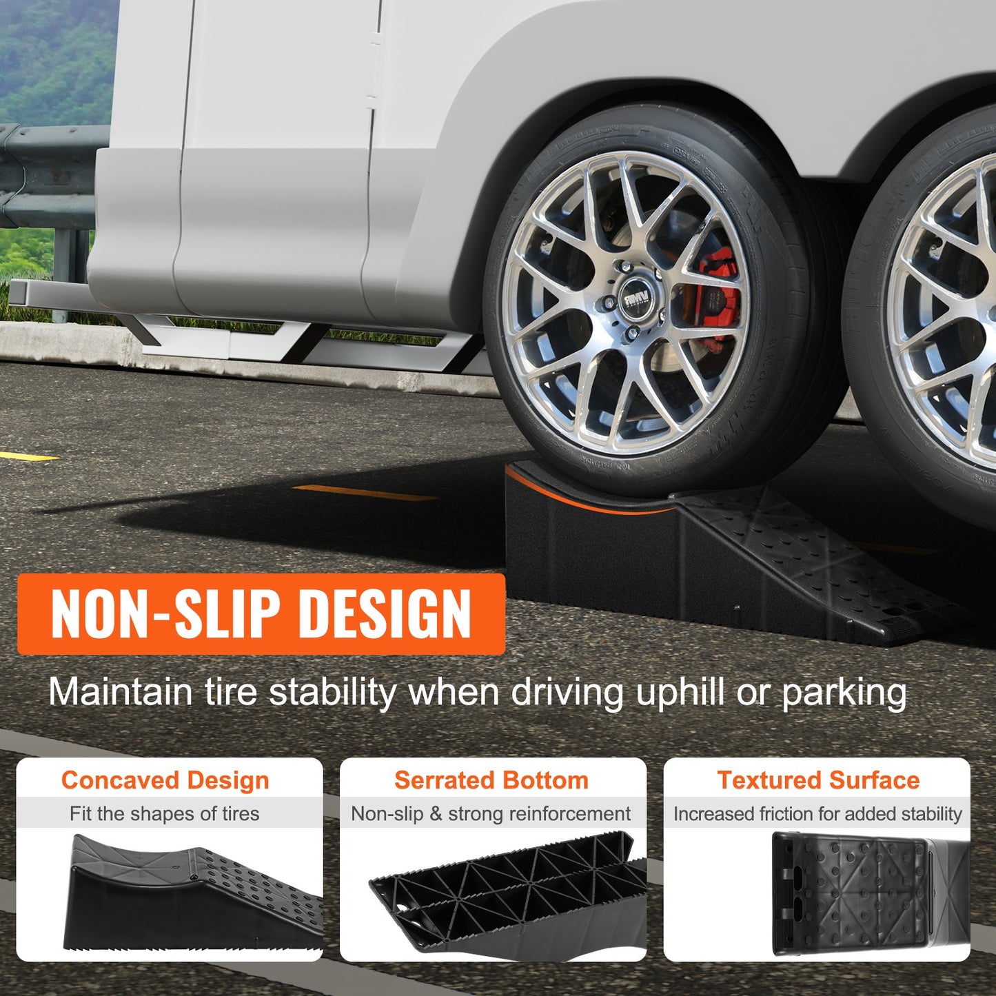 Bil Plast Tandem Hjulbytesramp Husvagn Husbil 20 000 lbs/9071,8 kg 2-pack