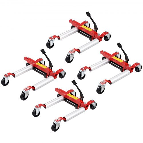 Wheel Dolly, Max Capacity 1500 Lbs Car Dolly, Car Jack Dolly Lifter with 360° Rotatable Wheels, Heavy Duty Vehicle Positioning Hydraulic Tire Jack, for Vehicle Car Auto Repair Moving, Set of 4