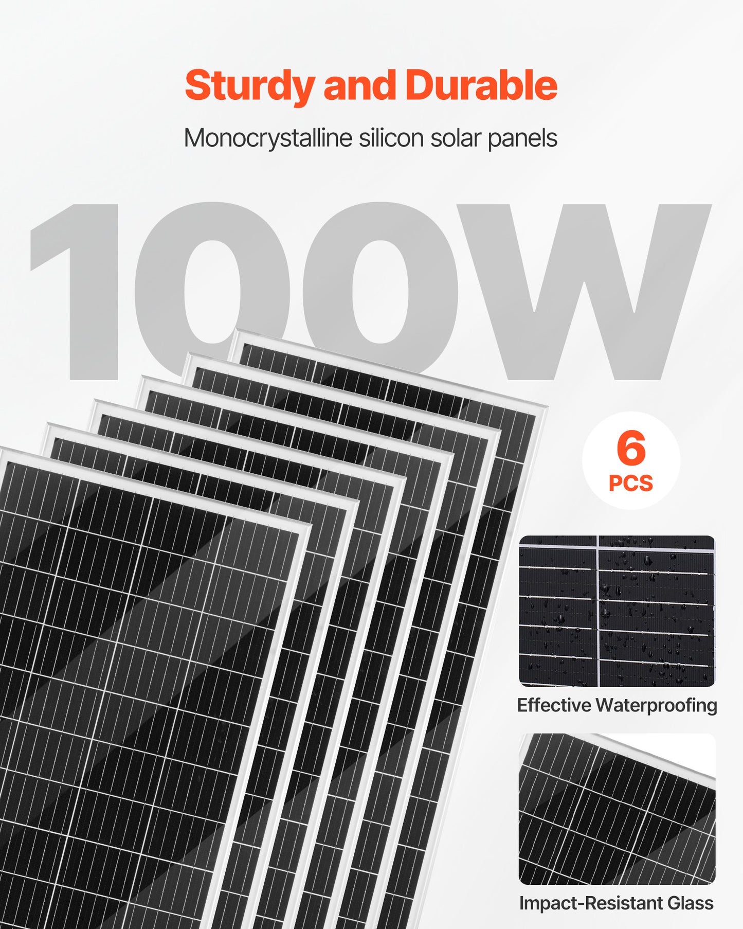 24V 1000W Solar Wind Power Kit, 6PCS 100W Monocrystalline Panel + 400W Wind Turbine & Controller + 25.6V 100Ah LiFePO4 Battery + 24V 3000W Hybrid Solar Inverter for Home Boat Cabin Farm Off-Grid