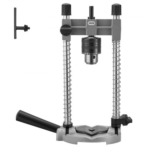 Borrguide, flervinkelpress bärbar precisionsborrguidejigg, med stort handtag och monteringshål, aluminiumlegering, för borrning av vinklade eller raka hål, för träbearbetning