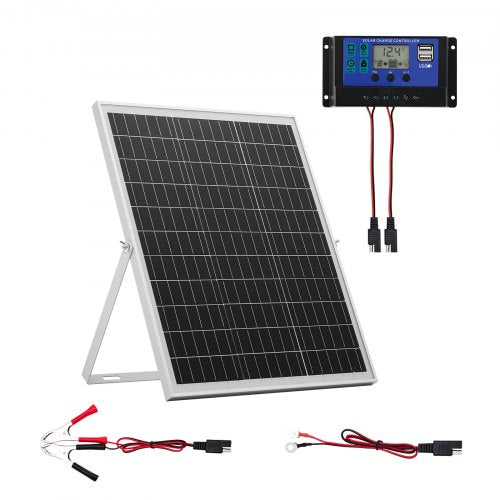 25W 12V Solar Panel Battery Charger, Solar Battery Trickle Charger Maintainer with Intelligent MPPT Controller & Adjustable Mount Bracket, IP67 Waterproof for Car Boat RV Motorcycle Trailer