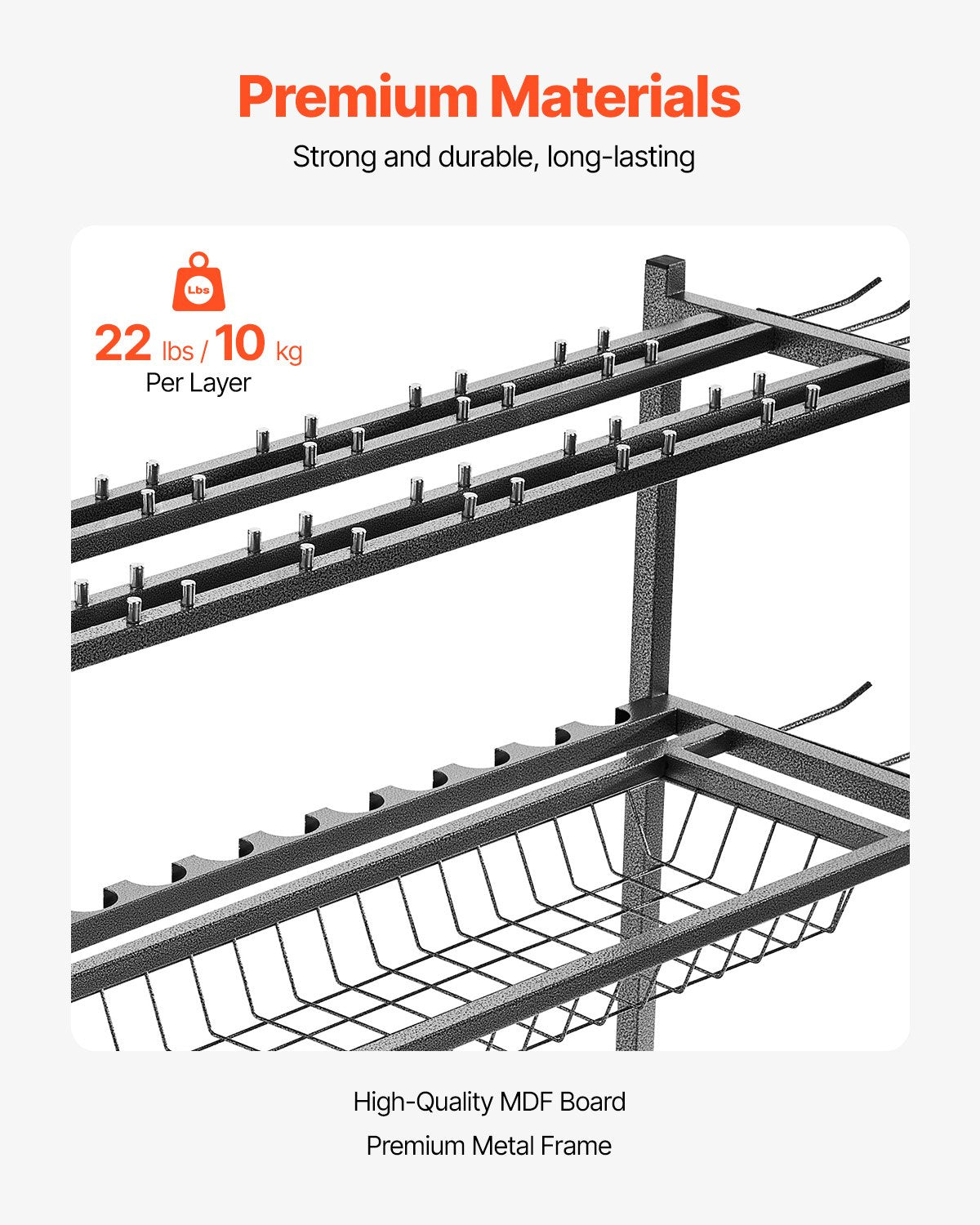 Fiskespöhållare för 15 spön, mobil spövagn med hjul, fiskeredskapsorganisatör för garage, inomhusbruk, för fiskeredskapslåda, förvaring av rulltillbehör, presenter till män